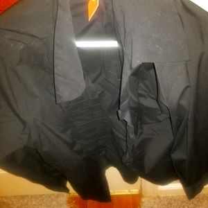 Black collared long sleeve top size 1x